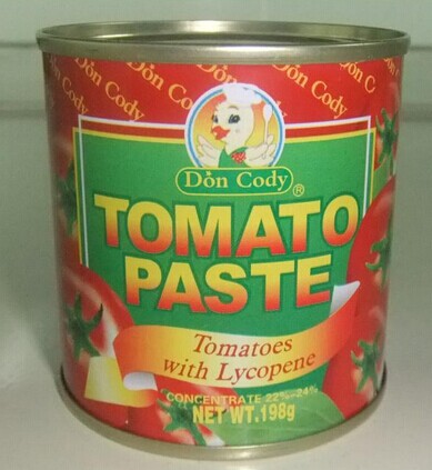 Pâte de tomate 198g×48 - Couvercle ouvert dur - tomatopaste1-20