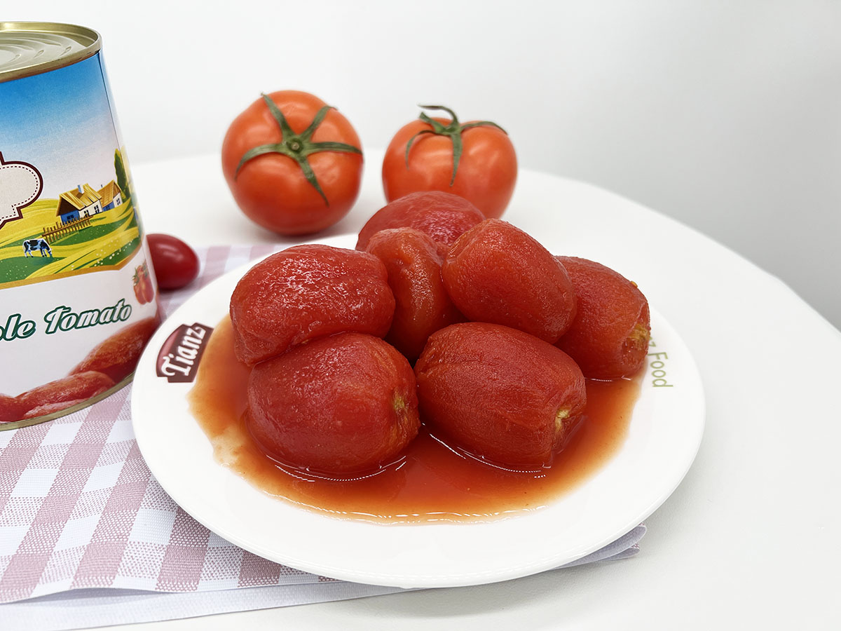 Tomate hachée en conserve Tianz 800g Brix:5%-6% Support OEM